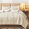 Joyreap 3Piece Fluffy Faux Fur Sherpa Comforter Set Beige Queen Size Luxury Tufted Bedding Comforter Set All Season Soft n Cozy Plush Comforter Bed Set 88x88 inches