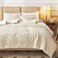 Joyreap 3Piece Fluffy Faux Fur Sherpa Comforter Set Beige Queen Size Luxury Tufted Bedding Comforter Set All Season Soft n Cozy Plush Comforter Bed Set 88x88 inches