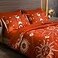INTOMENG Celestial Bdding 7 Pieces Burnt Orange Comforter Set Boho Bedding Witchy Bedding Set Hippie Bed Set Starry Galaxy Comforter Set Sun and Moon Bed Set Queen