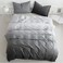 Wellboo Grey Gradient Comforter Sets Full Size Solid Silver Grey Bedding Comforters Modern Plain White and Dark Grey Soft Quilts Simple Style Farmhouse Abstract Art Gray Comforters Warm Durable