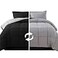 Elegant Comfort 3Piece Reversible Comforter Set All Season Cozy Soft Down Alternative Quilted Box Stitched Duvet Insert with 4 Corner Tabs Comforter with Shams Cali King BlackSilver