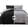 Elegant Comfort 3Piece Reversible Comforter Set All Season Cozy Soft Down Alternative Quilted Box Stitched Duvet Insert with 4 Corner Tabs Comforter with Shams Cali King BlackSilver