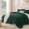 Andency Dark Emerald Green Comforter Set California King Cal King Boho Lightweight Bedding Comforter Sets 3 Pieces Oversized All Season Soft Tassel Bed Set 104x96In Comforter 2 Pillowcases