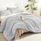 Litanika Light Grey TwinTwin XL Comforter Set 2 Pieces Lightweight Solid Bedding Comforter Set All Season Fluffy Bed Set 66x90In Comforter 1 Pillowcase