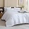 Paxrac White Comforter Full Size 3 Pieces Boho Comforter Set Lightweight Solid Bedding Set All Seasons Soft Breathable Full Bed Set 80x90In Comforter 2 Pillowcases