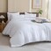Paxrac White Comforter Full Size 3 Pieces Boho Comforter Set Lightweight Solid Bedding Set All Seasons Soft Breathable Full Bed Set 80x90In Comforter 2 Pillowcases