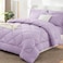 CozyLux Queen Comforter Set Light Purple Bed in a Bag Queen Size 7 Pieces Luxury Soft Lavender Bed Set for All Seasons Bedding Set with Down Alternative Comforter Sheets Pillowcases Shams