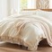 Anluoer Queen Comforter Set 7 Piece Cream Bed in a Bag with Sheets All Season Ruffle Shabby Chic Bedding Sets with 1 Comforter 2 Pillow Shams 2 Pillowcases 1 Flat Sheet 1 Fitted Sheet