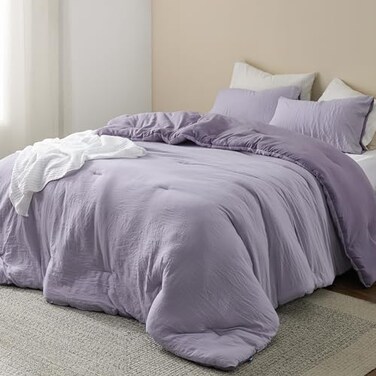 Bedsure TwinTwin XL Comforter Set Purple Lavender Soft Prewashed Bedding for All Seasons 2 Pieces GentleSoft Bed Set 1 Lightweight Comforter 68x88 and 1 Pillowcase 20x26