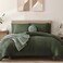 Monbix Full Size Comforter Sets 7 Pieces Olive Green Bed in a Bag Full Size Bedding Sets with Comforters All Seasons Comforter with Sheets Pillowcases Shams