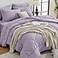 HEVUMYI Queen Purple Comforter Set 7Piece All Season Bed in a Bag Queen Ultra Soft Bedding Set with Comforter Flat Sheet Fitted Sheet Pillowcases Pillow Shams Lavender Purple
