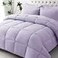 JOLLYVOGUE Queen Comforter Set UltraSoft Bed in a Bag Queen Size 7 Pieces OekoTEX Certified Bedding Set with Down Alternative Comforter Sheets Pillowcases Shams Lavender