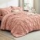 Bedsure Queen Comforter Set Dusty Pink Bed in a Bag Queen Size Bedding 7 Pieces GentleSoft Pintuck Bed Set Gift for Family All Season Down Alternative Comforter with Sheets Pillowcases Shams