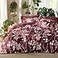 Bedsure Queen Comforter Set 7 Pieces Floral Burgundy Soft Bedding Sets Queen Bed in a Bag with Botanical Flowers Comforter Sheets Pillowcases Shams