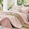MUXHOMO Cameo Pink Bed in a Bag Queen 7 Pieces Queen Comforter Set Reversible Botanical Flowers Design Ultra Soft Breathable Bedding Sets with Comforter Sheets Pillowcases Shams