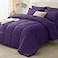 CozyLux Full Size Comforter Set Purple 7 Pieces Bed in a Bag Full OekoTex Certified Bed Set All Season Soft Bedding Set with Down Alternative Comforter Sheets Pillowcases Shams