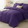 CozyLux Full Size Comforter Set Purple 7 Pieces Bed in a Bag Full OekoTex Certified Bed Set All Season Soft Bedding Set with Down Alternative Comforter Sheets Pillowcases Shams