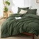 Bedsure TwinTwin XL Comforter Set Dark Green Soft Bedding for All Seasons Cationic Dyed Bed Set 2 Pieces 1 Twin Size Comforter 68x88 and 1 Pillow Sham 20x262