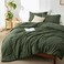 Bedsure TwinTwin XL Comforter Set Dark Green Soft Bedding for All Seasons Cationic Dyed Bed Set 2 Pieces 1 Twin Size Comforter 68x88 and 1 Pillow Sham 20x262