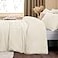 ChiXpace Flannel Fleece Queen Comforter Set Furry Beige Leaves Pattern Faux Fur Bed Set Winter Ultra Soft Fuzzy Comfort Set Velvet Bedding Set for Bed with 2 Pillow Cases
