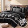 MaiRÃªve MaiRve Embroidery Comforter Set Boho Farmhouse Western Bedding Set All Season Bed in A Bag Comforter Set with Sheets Pillowcases Shams Black Full 7 Pieces