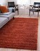 Unique Loom Solid Shag Collection Area Rug 8 x 10 Rectangle Terracotta