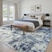 Gent drizz Area Rug Living Room Rugs 8x10 Large Soft Indoor Carpet Modern Abstract Decor Rug with Non Slip Rubber Backing for Under Dining Table Nursery Home Office Bedroom Blue