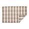 DII Buffalo Check Rug Collection Hand Dyed Reversible Chindi Rug 26x40 StoneCream