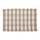 DII Buffalo Check Rug Collection Hand Dyed Reversible Chindi Rug 26x40 StoneCream