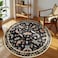 Lahome Insect Washable Round Rugs NonSlip Soft Round Rug 4ft UltraThin Small Boho Circle Carpet for Entryway Kitchen Bedroom Nursery Bathroom Vionnet Black