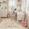 Lahome Sylvie Orange Floral Washable Area Rugs 8x10 Boho Large Rug for Bedroom Living Room Soft Rubber Backed NonSlip Carpet for Dining Playroom Decor Ochre Fall