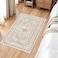 Puino Washable Entryway 2x3 Rug Small Boho Rugs for Indoor Entrance Non Slip Backing Stain Resistant Carpet Low Pile Throw Rugs for Bedroom Bedside Inside Front Door Floor Kitchen DecorBeige2x3FT