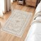 Puino Washable Entryway 2x3 Rug Small Boho Rugs for Indoor Entrance Non Slip Backing Stain Resistant Carpet Low Pile Throw Rugs for Bedroom Bedside Inside Front Door Floor Kitchen DecorBeige2x3FT