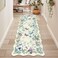 Rugalia Washable Butterfly Runner Rug 2x6 Rug Runners for Hallways NonSlip Ultra Thin Soft Kitchen Runner Rug Beige Boho Floral Scalloped Throw Carpet for Bathroom Laundry Entryway