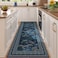 Rugcomf 2x6 Runner Rug ImpressionistStyle Vintage Kitchen Rugs Non Slip Washable Soft Carpet Runner for Kitchen Laundry Bedroom Bathroom Blue