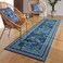 Rugcomf 2x6 Runner Rug ImpressionistStyle Vintage Kitchen Rugs Non Slip Washable Soft Carpet Runner for Kitchen Laundry Bedroom Bathroom Blue