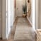 Rugshop Bohemian Stripe Stain Resistant High Traffic Living Room Kitchen Bedroom Dining Home Office Runner Rug 2 x 7 Beige