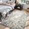 Toneed Abstract Area Rug Modern Washable Rug Soft Non Slip Rug Low Pile for Bedroom Living Room Dining Room BrownGrey 4x6 Feet