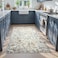 Toneed Abstract Area Rug Modern Washable Rug Soft Non Slip Rug Low Pile for Bedroom Living Room Dining Room BrownGrey 4x6 Feet
