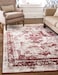 Unique Loom Sofia Collection Area Rug Salle Garnier 4 1 x 6 1 Rectangle Burgundy Ivory