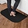 Ritz Solid Accent Rug 18 x 30 Stain Resistant Kitchen or Living Room Floor Mat Latex Backing Machine Washable Black