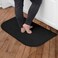 Ritz Solid Accent Rug 18 x 30 Stain Resistant Kitchen or Living Room Floor Mat Latex Backing Machine Washable Black