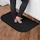 Ritz Solid Accent Rug 18 x 30 Stain Resistant Kitchen or Living Room Floor Mat Latex Backing Machine Washable Black