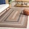 SAFAVIEH Washable Rug Outdoor Braided Collection 5 x 8 Brown Multi Handmade Reversible NonShedding Easy to Clean Ideal for Patio Backyard Mudroom BRD313A