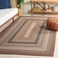 SAFAVIEH Washable Rug Outdoor Braided Collection 5 x 8 Brown Multi Handmade Reversible NonShedding Easy to Clean Ideal for Patio Backyard Mudroom BRD313A
