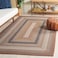 SAFAVIEH Washable Rug Outdoor Braided Collection 5 x 8 Brown Multi Handmade Reversible NonShedding Easy to Clean Ideal for Patio Backyard Mudroom BRD313A