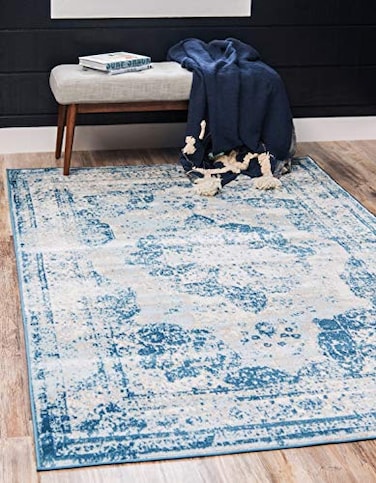 Unique Loom Sofia Collection Area Rug Salle Garnier 9 x 12 2 Rectangle Blue Ivory