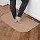 Ritz Solid Accent Rug 18 x 30 Stain Resistant Kitchen or Living Room Floor Mat Latex Backing Machine Washable Beige