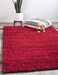 Unique Loom Solid Shag Collection Area Rug 4 1 x 6 1 Rectangle Cherry Red