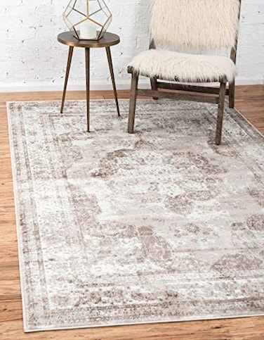 Unique Loom Sofia Collection Area Rug Salle Garnier 3 3 x 5 3 Rectangle Beige Ivory